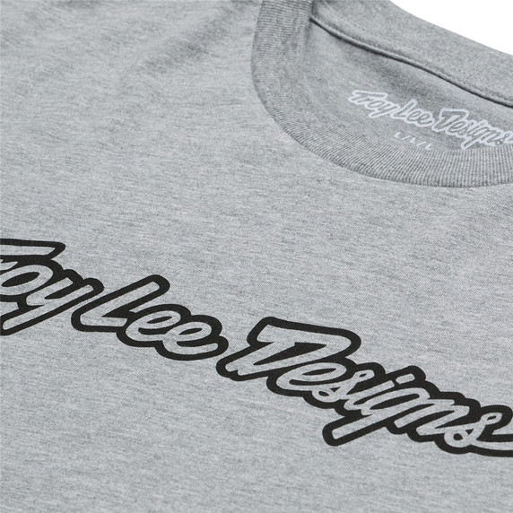 Troy Lee Designs Short Sleeve Tee Signature Gray Heather