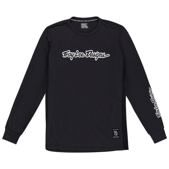 Troy Lee Designs Skyline Long Sleeve Ride Tee Signature Black