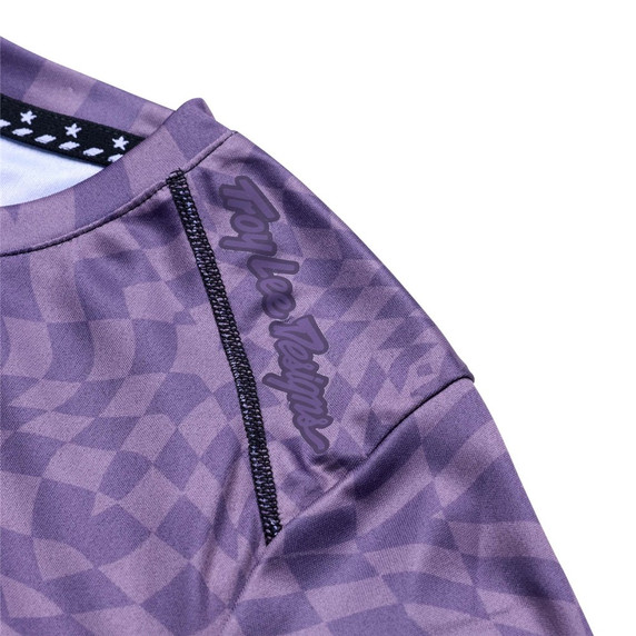 Troy Lee Designs Womens Lilium SS Jersey Twisted Checkers Deep Purple