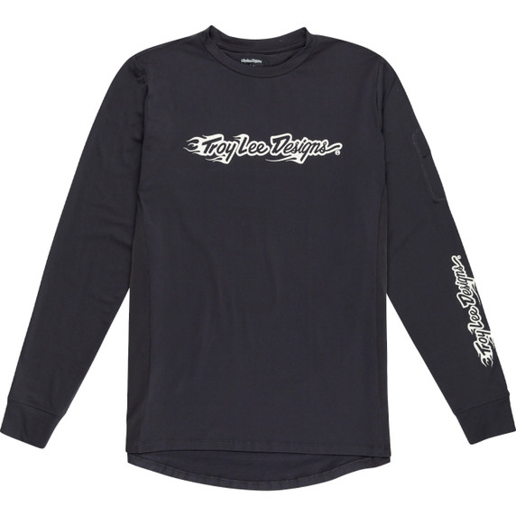 Troy Lee Designs Youth Ruckus Long Sleeve Ride Tee Burn Out Carbon