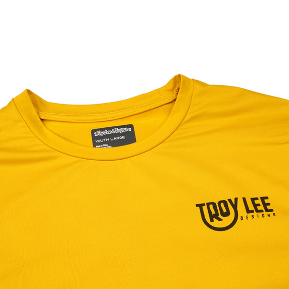 Troy Lee Designs Youth Ruckus Long Sleeve Ride Tee Eyez Safron