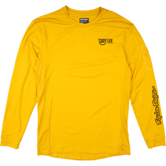 Troy Lee Designs Youth Ruckus Long Sleeve Ride Tee Eyez Safron