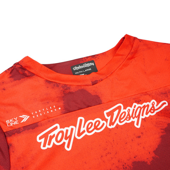 Troy Lee Designs Youth Skyline SS Jersey Flared Fiery Red