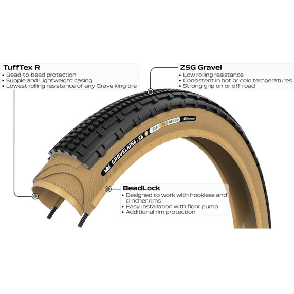 Panaracer GravelKing SK Gravel Tyre 650x2.1 Brown