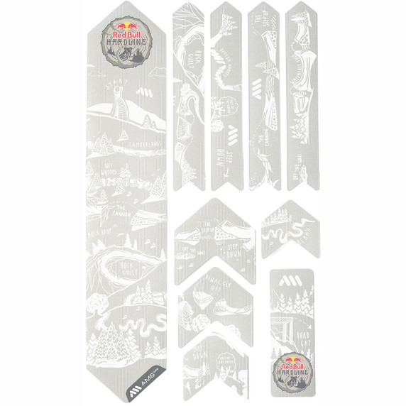 All Mountain Style Frame Guard Extra - Red Bull Hardline White