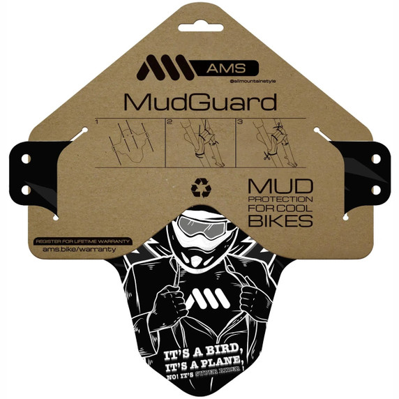 All Mountain Style Mud Guard - Super Rider White