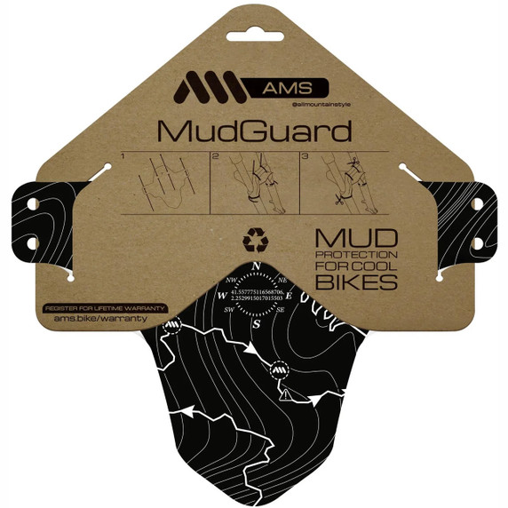 All Mountain Style Mud Guard - Tracks White