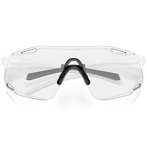 Oakley Cybr Dyno Matte White W/ Clear To Black Iridium Photochromic Lens