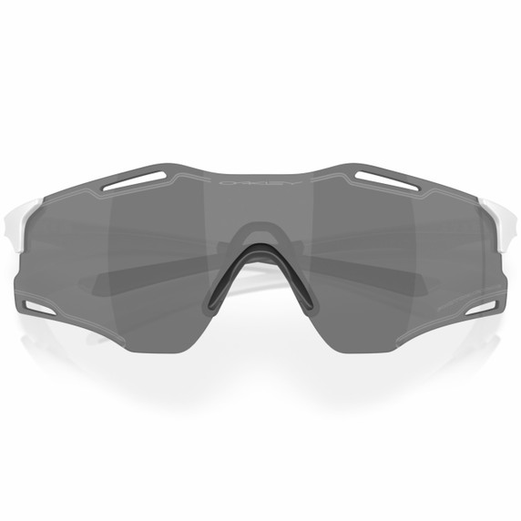 Oakley Cybr Zero Matte White W/ Clear To Black Iridium Photochromic Lens