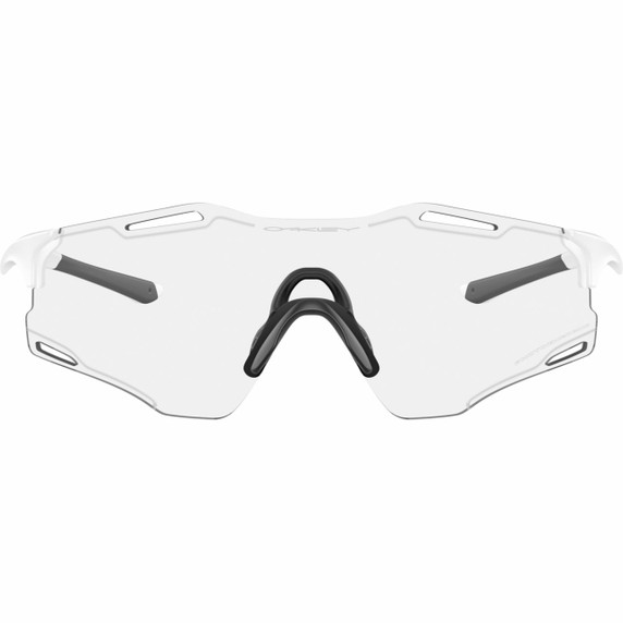Oakley Cybr Zero Matte White W/ Clear To Black Iridium Photochromic Lens