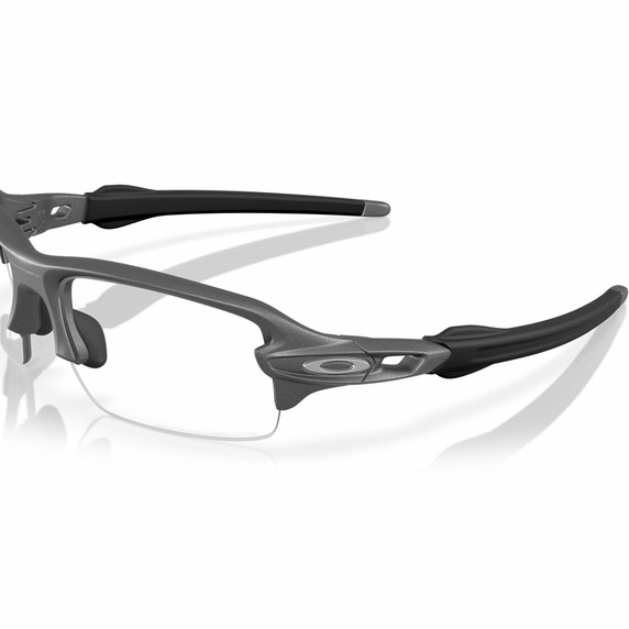 Oakley Flak 2.0 S Steel Grey W/ Clear To Black Iridium Photochromic Lens