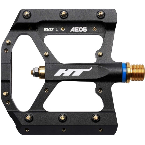 HT Components AE05T Pedals (Alloy / CNC Ti - 80kg rider max) - Black