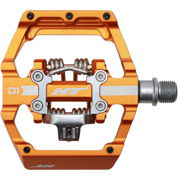 HT Components D1 Pedals (Alloy / CNC CRMO) - Orange