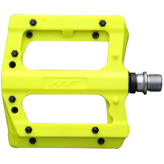 HT Components PA12A Pedals (Nylon / CNC CRMO) - Neon Yellow
