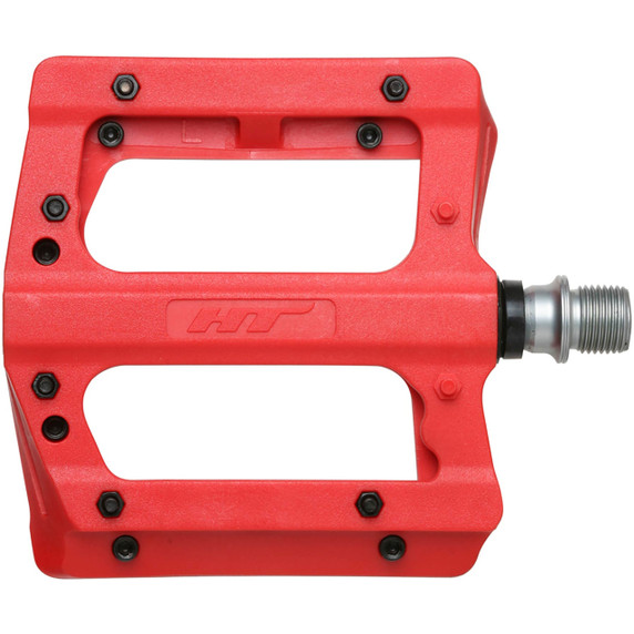 HT Components PA12A Pedals (Nylon / CNC CRMO) - Red