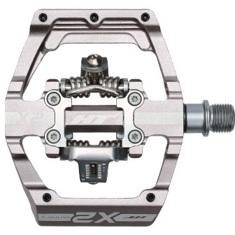 HT Components X2 Pedals (Alloy / CNC CRMO) - Grey