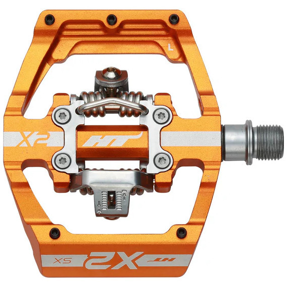 HT Components X2-SX Pedals (Alloy / CNC CRMO) - Orange