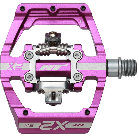 HT Components X2-SX Pedals (Alloy / CNC CRMO) - Purple