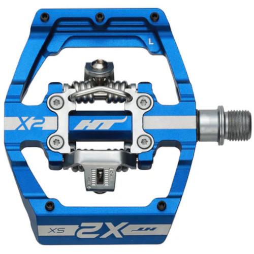 HT Components X2-SX Pedals (Alloy / CNC CRMO) - Royal Blue