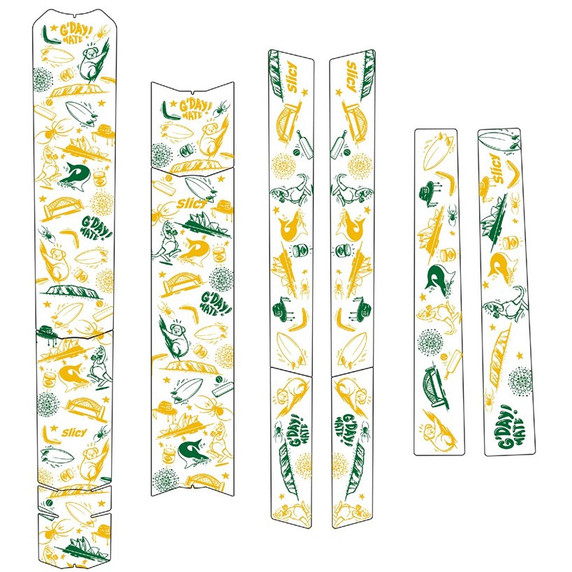 Slicy Sublimistick Bike Protection Matt Aussie Yellow