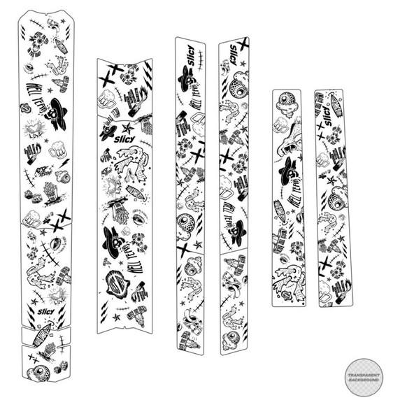 Slicy Sublimistick Bike Protection Matt Mad Black