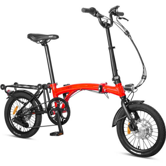 XDS E-Micro 16" Folding Electric Bike Red