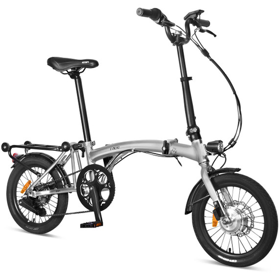 XDS E-Micro 16" Folding Electric Bike Silver