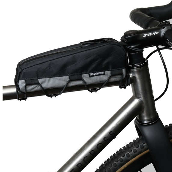 skingrowsback Hot Dog Racing Top Tube Bag - Black/Silver