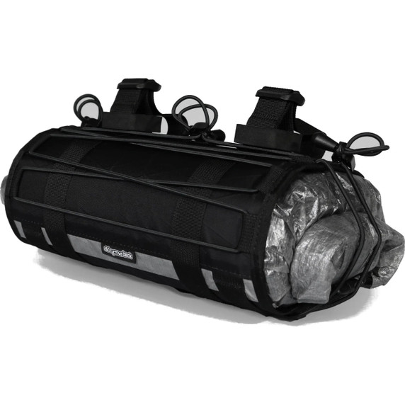 skingrowsback Overnighter Racing Handlebar Bag 6L - Black/Silver