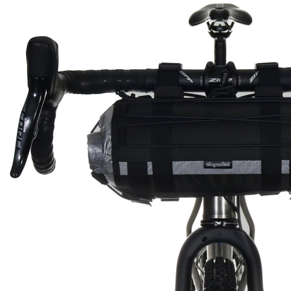 skingrowsback Overnighter Racing Handlebar Bag 6L - Black/Silver