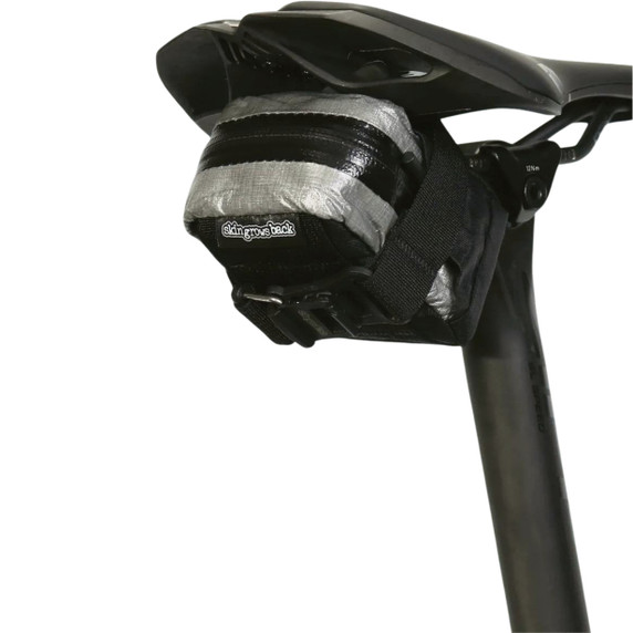skingrowsback Plan B Micron Racing Saddle Bag - Silver/Black