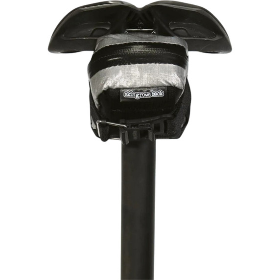 skingrowsback Plan B Micron Racing Saddle Bag - Silver/Black