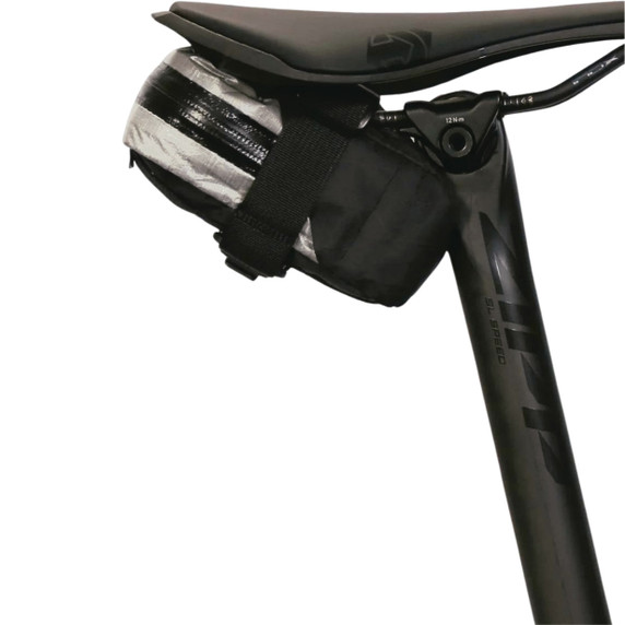 skingrowsback Plan B Racing Saddle Bag - Silver/Black