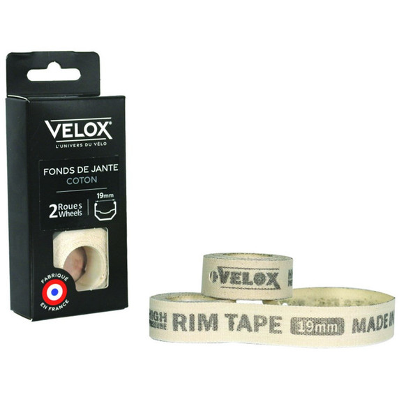 Velox Deluxe Cotton Rim Tape 19mm 2 Pack