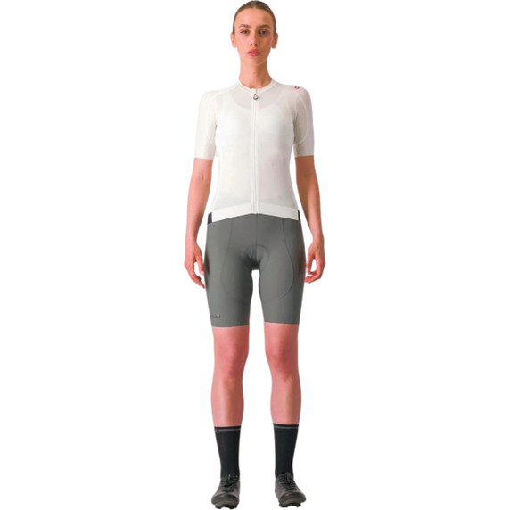Castelli Espresso Jersey Womens Ivory/Dark Gray