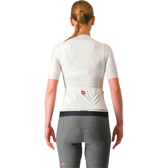 Castelli Espresso Jersey Womens Ivory/Dark Gray