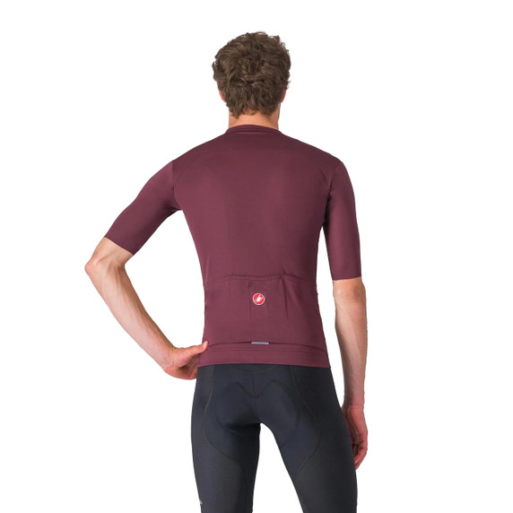 Castelli Prologo Lite Jersey Deep Bordeaux/Silver Gray