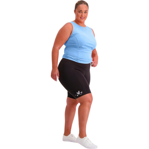 Birds on Bikes Cruiser Womens Padded Short Black