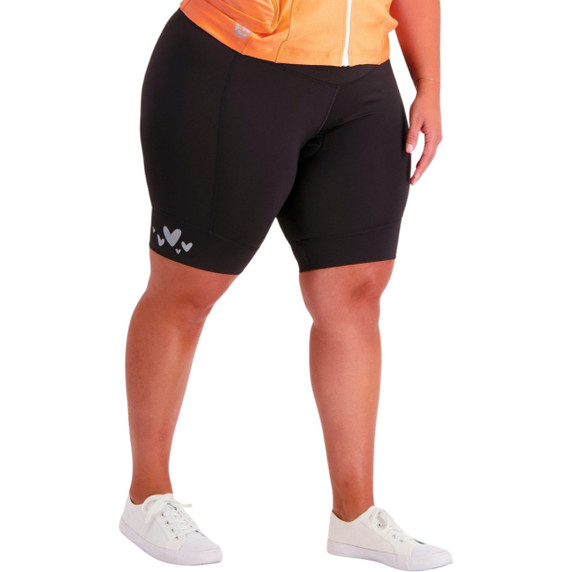 Birds on Bikes Cruiser Womens Padded Short Black