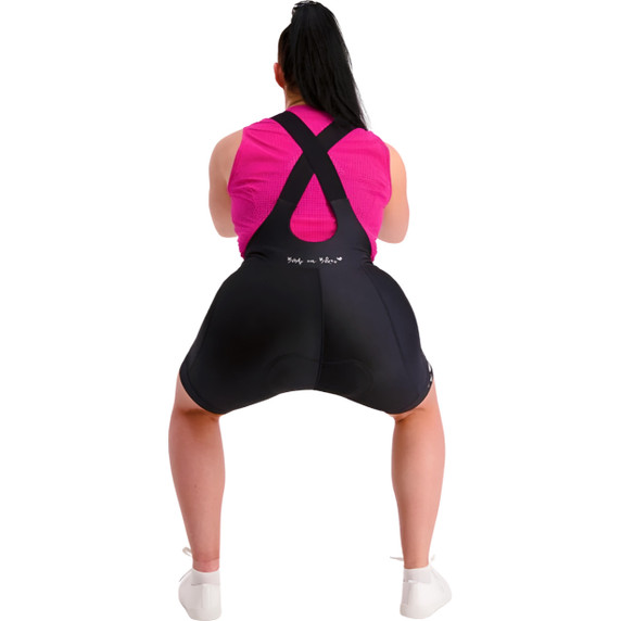 Birds on Bikes Power Pocket Womens Bib Shorts Black