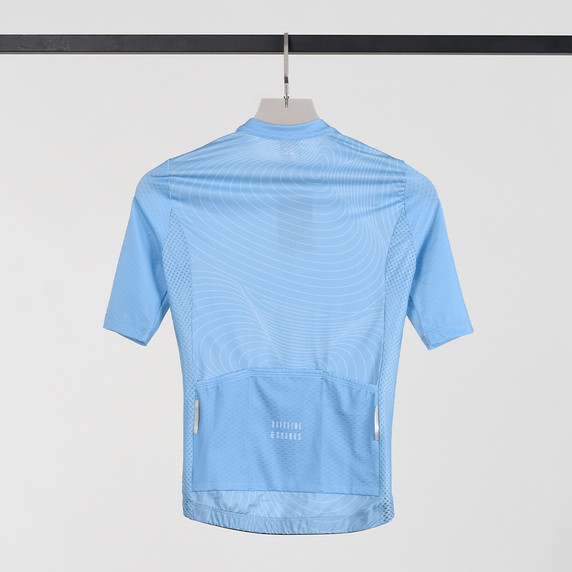 Caffeine and Cranks Cerulean Topo Jersey Womens