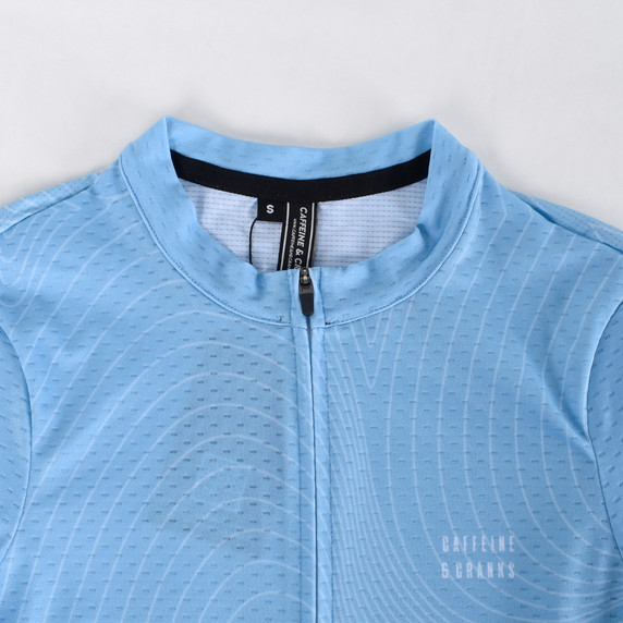 Caffeine and Cranks Cerulean Topo Jersey Womens
