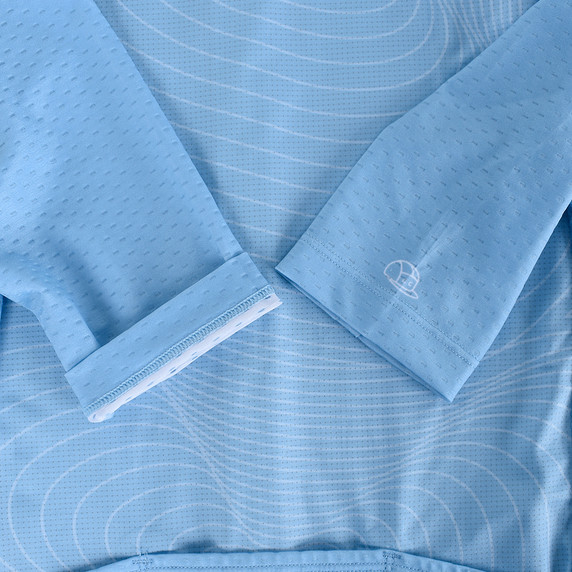 Caffeine and Cranks Cerulean Topo Jersey Womens