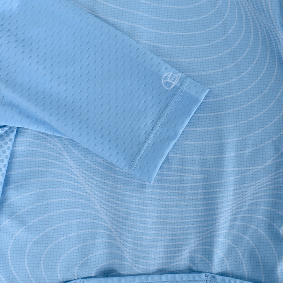 Caffeine and Cranks Cerulean Topo Jersey Womens