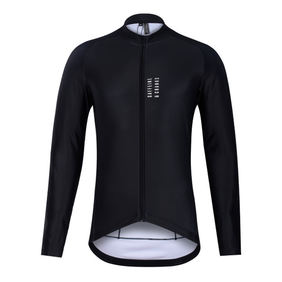 Caffeine and Cranks Core Thermal Jersey Black Mens