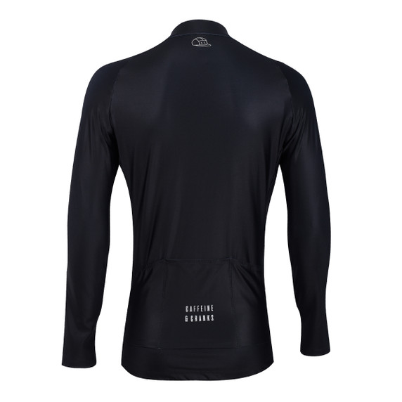 Caffeine and Cranks Core Thermal Jersey Black Mens