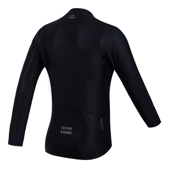 Caffeine and Cranks Core Thermal Jersey Black Mens