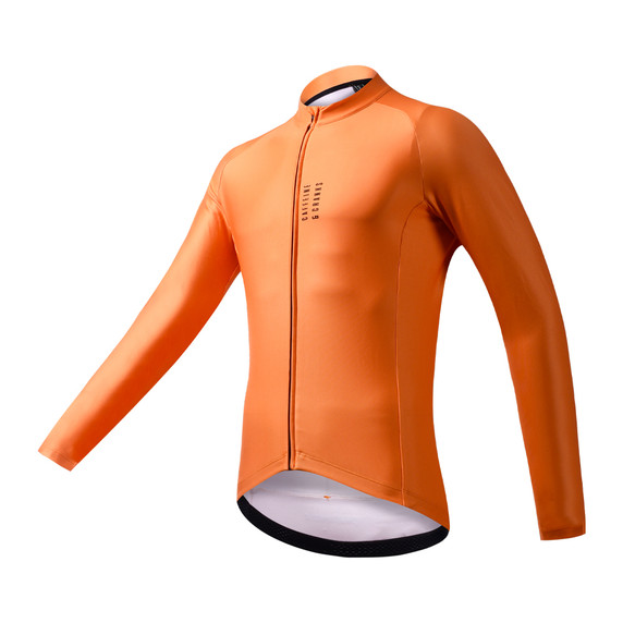 Caffeine and Cranks Core Thermal Jersey Orange Mens
