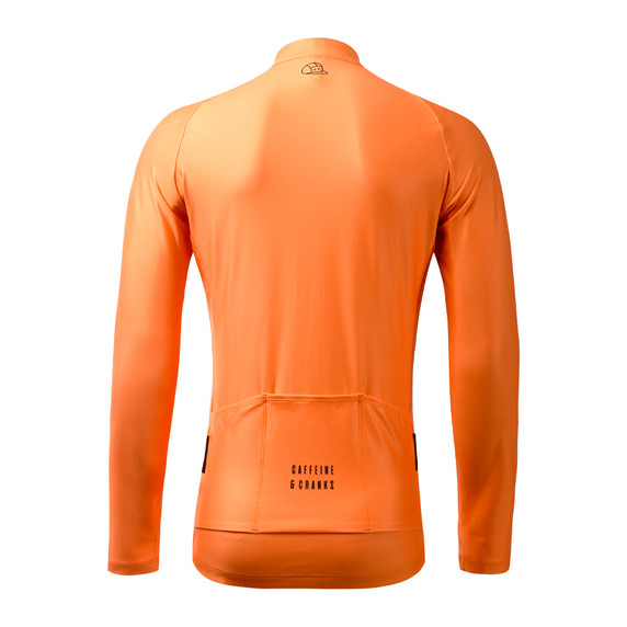 Caffeine and Cranks Core Thermal Jersey Orange Mens