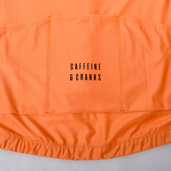 Caffeine and Cranks Core Thermal Jersey Orange Mens